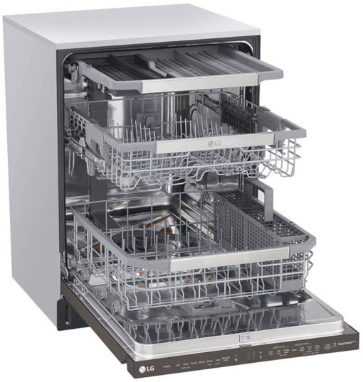 LG 24" PrintProof Black Stainless Steel Top Control Smart Wi-Fi Enabled Dishwasher With QuadWash And TrueSteam - Image 9