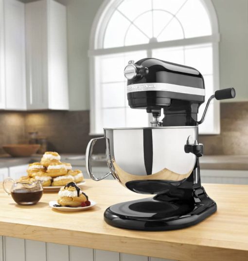 KitchenAid Professional 600 Series 6 Qt. Onyx Black Bowl-Lift Stand Mixer - Image 2
