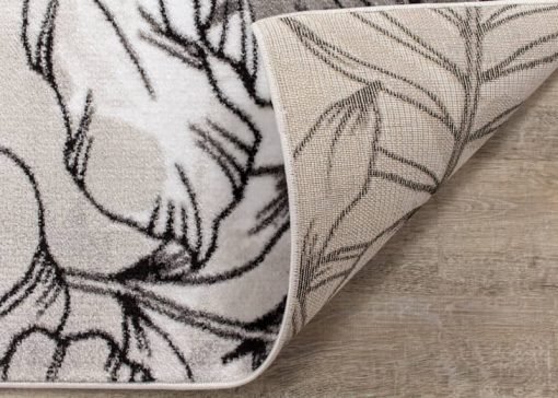 Kalora Platinum 7'10" X 10'6" Grey White Fronds Flowers Rug - Image 10
