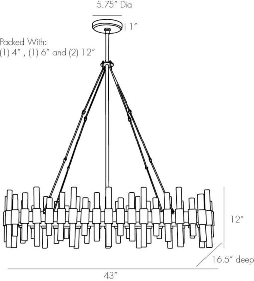 Arteiors Glass Exploration Haskell Oval Chandelier - Image 10