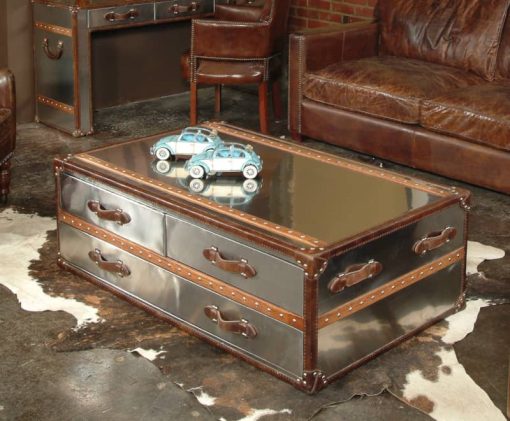 Four Hands Carnegie Collection 72" Cigar Brown Leather Larkin Sofa - Image 10