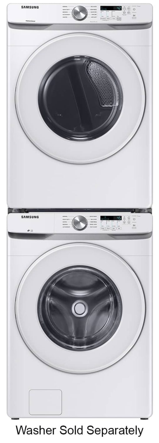 Samsung ADA 7.5 Cu. Ft. White Front Load Electric Long Vent Dryer With Sensor Dry - Image 10