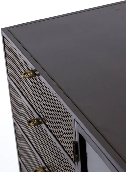 Four Hands Rockwell Collection Gunmetal Hendrick Media Console - Image 9