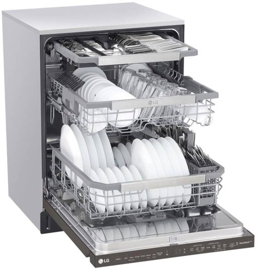 LG 24" PrintProof Black Stainless Steel Top Control Smart Wi-Fi Enabled Dishwasher With QuadWash And TrueSteam - Image 10