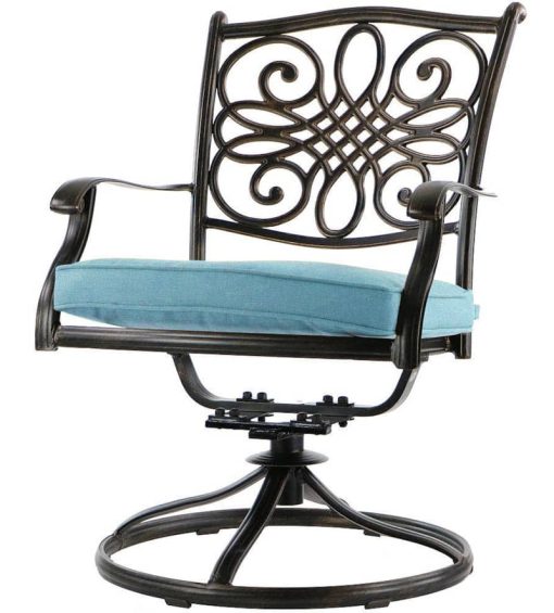 Hanover Traditions 9-Piece Dining Patio Set In Blue/Cast - Image 10