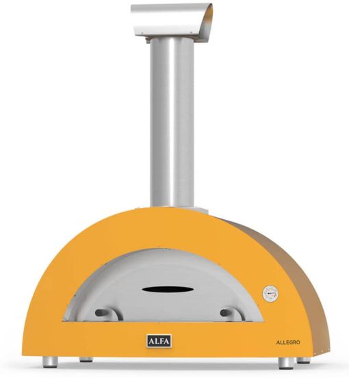Alfa Allegro Yellow Wood-Fired Countertop Outdoor Pizza Oven