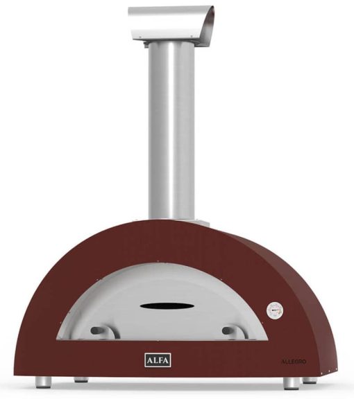 Alfa Allegro Antique Red Wood-Fired Countertop Outdoor Pizza Oven