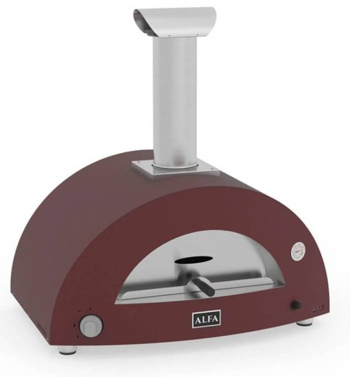 Alfa Brio Antique Red Liquid Propane Countertop Outdoor Pizza Oven - Image 3