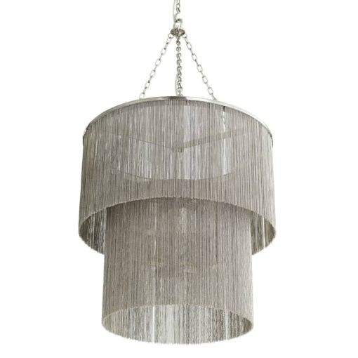 Arteriors James 9 Light 24" Antique Nickel Chandelier - Image 2