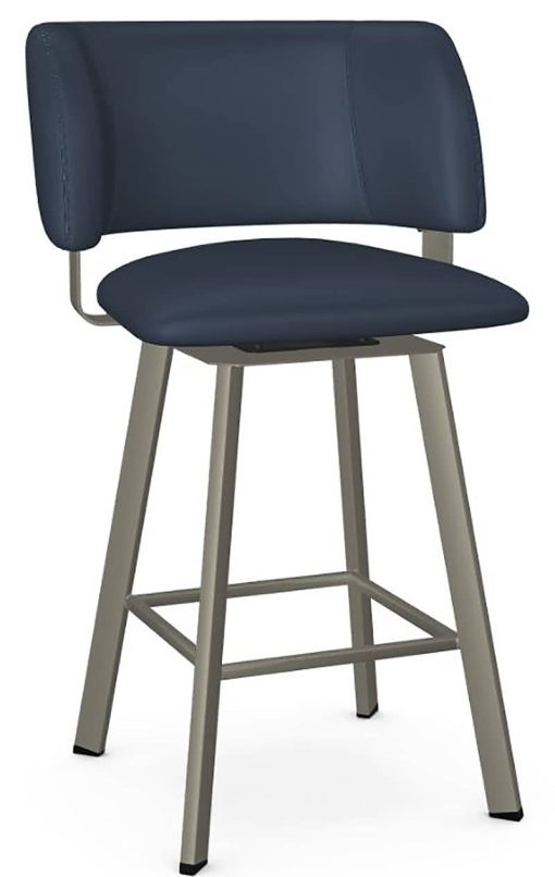 Amisco Easton Oceanic/Titanium Swivel Counter Stool