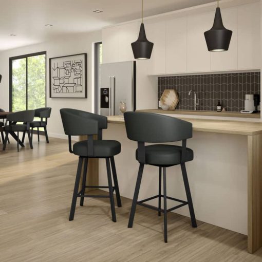 Amisco Grissom Stratus/Cobrizo Swivel Counter Stool - Image 2