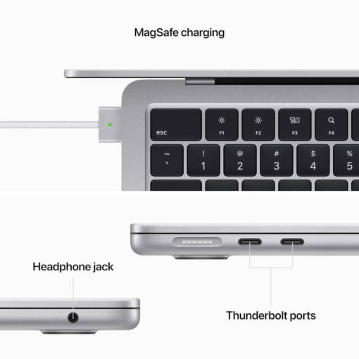 Apple MacBook Air 13.6" Silver Notebook Apple M2 Chip 8GB Unified RAM 256GB SSD (Mid 2022) - Image 7