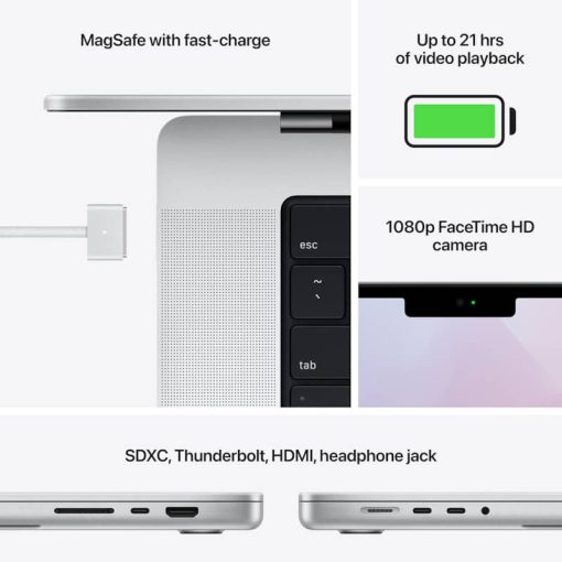 Apple MacBook Pro 16" Silver Laptop Apple M1 Max Chip 32GB Unified RAM 1TB SSD (Late 2021) - Image 7