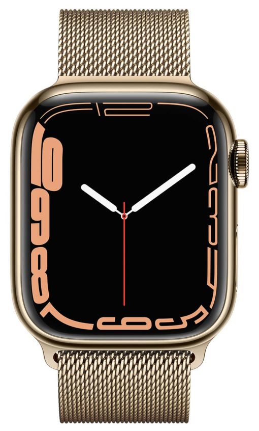 Apple Watch Series 7 GPS & Cellular 41mm Gold Stainless Steel Case With Gold Milanese Loop - Image 2