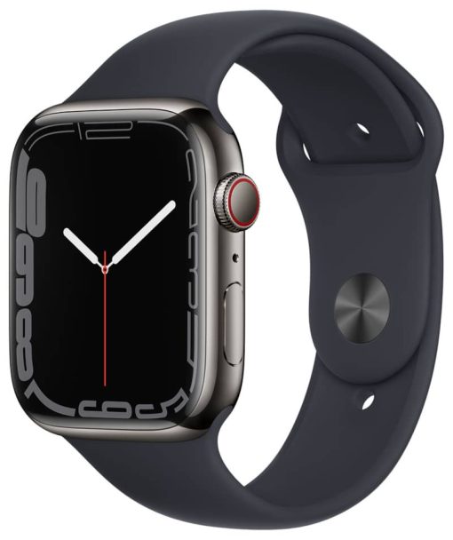 Apple Watch Series 7 GPS & Cellular 45mm Graphite Stainless Steel Case With Midnight Sport Band