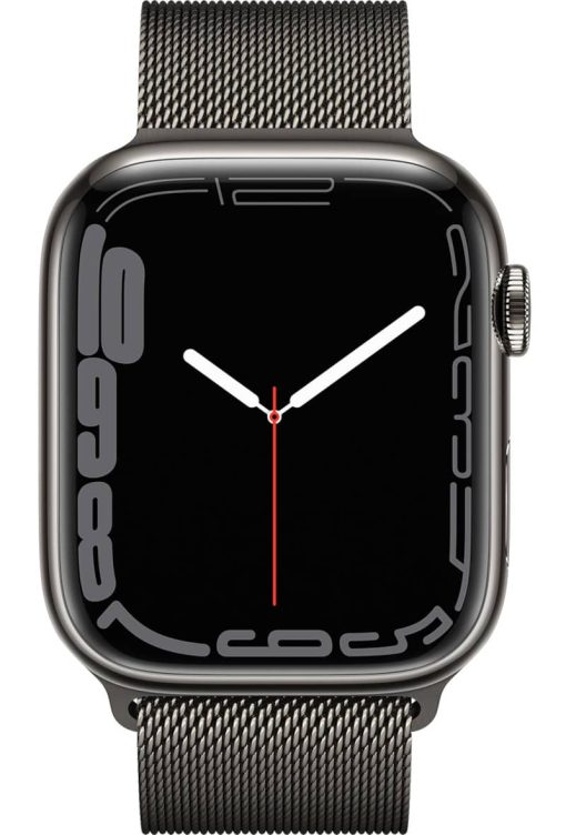 Apple Watch Series 7 GPS & Cellular 45mm Graphite Stainless Steel Case With Graphite Milanese Loop - Image 2