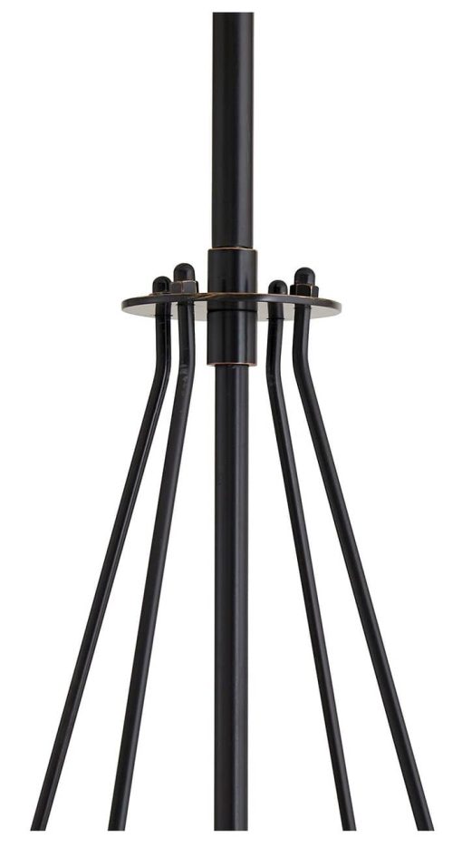 Arteriors Heloise Bronze Steel White Linen Pendant - Image 7