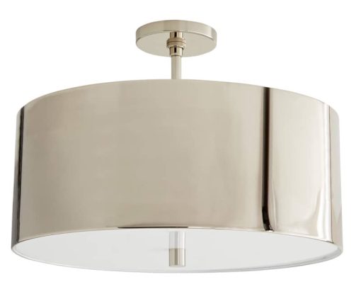 Arteriors Tarbell Polished Nickel Semi-Flush Pendant