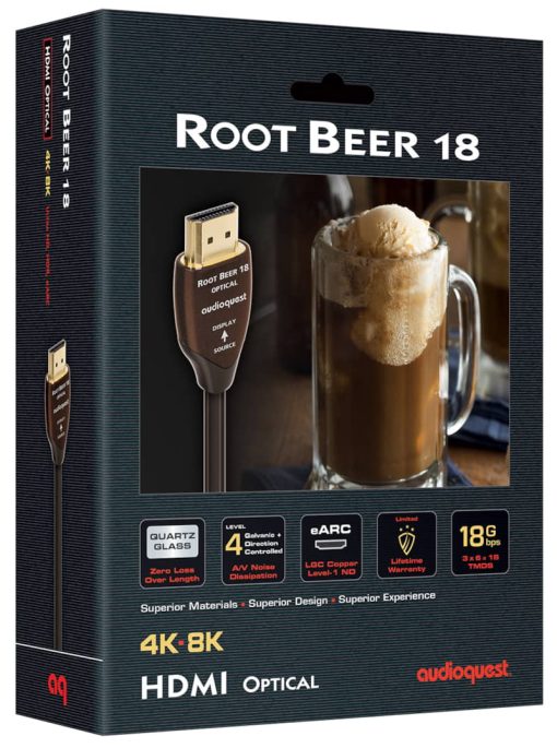 AudioQuest Root Beer 18 Active Optical 10 Meter (32.9 Feet) HDMI 2.1 Cable - Image 2