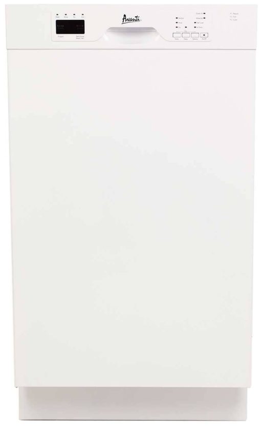 Avanti ADA 18" White Built-In Dishwasher