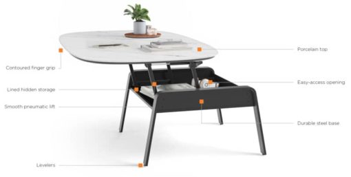 BDI Cloud 9 Cirrus White Lift Top Coffee Table - Image 10