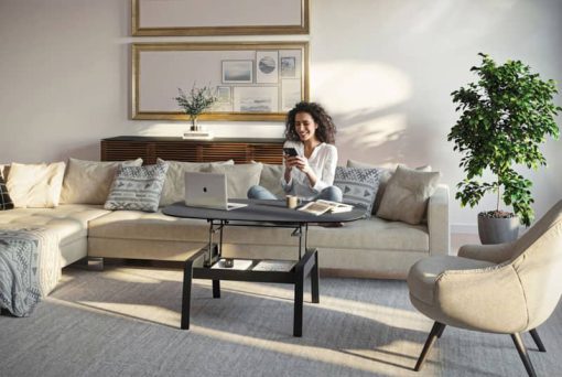 BDI Cloud 9 Alto Grey Lift Top Coffee Table - Image 2