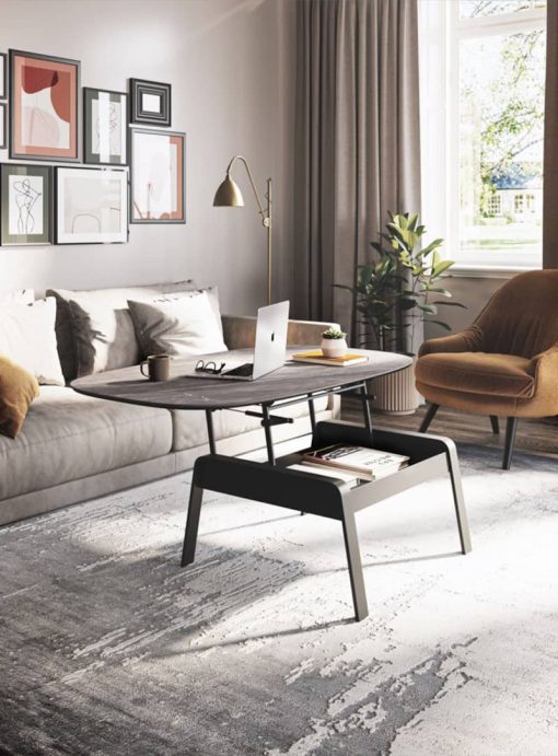 BDI Cloud 9 Alto Grey Lift Top Coffee Table - Image 9