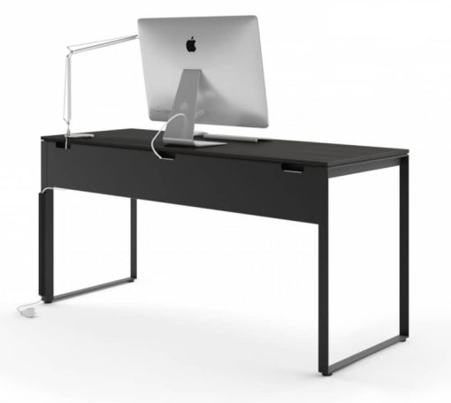 BDI Linea Charcoal Stained Ash Work Desk - Image 7