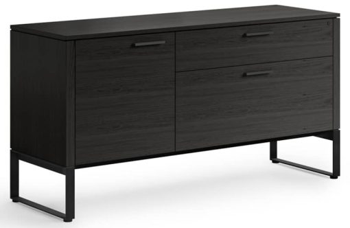 BDI Linea Charcoal Stained Ash Multifunction Cabinet