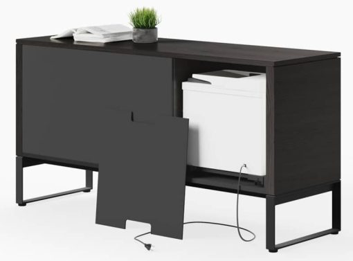 BDI Linea Charcoal Stained Ash Multifunction Cabinet - Image 7