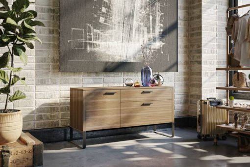 BDI Linea Charcoal Stained Ash Multifunction Cabinet - Image 2