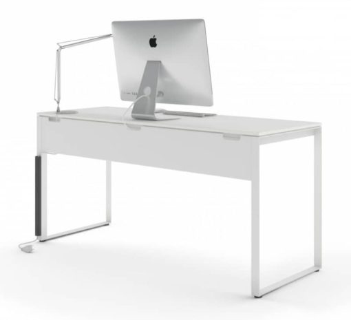 BDI Linea Satin White Work Desk - Image 7