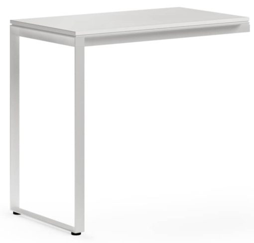 BDI Linea Satin White Work Desk Return