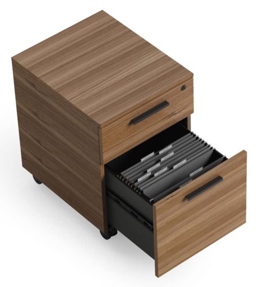 BDI Linea Natural Walnut Mobile File Pedestal - Image 4