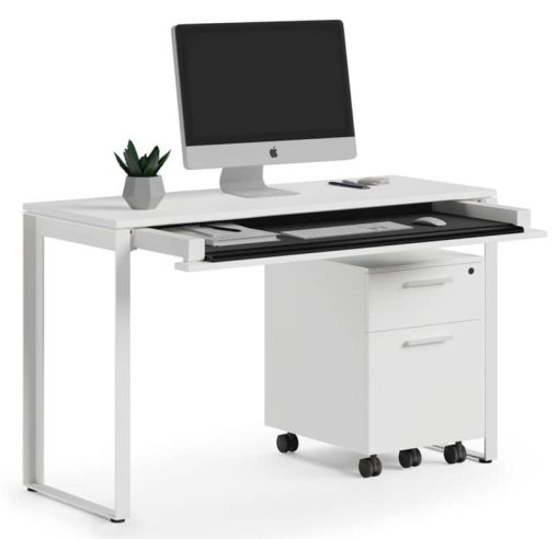 BDI Linea Satin White Console Desk - Image 5