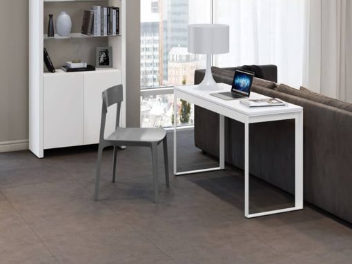 BDI Linea Satin White Console Desk - Image 7