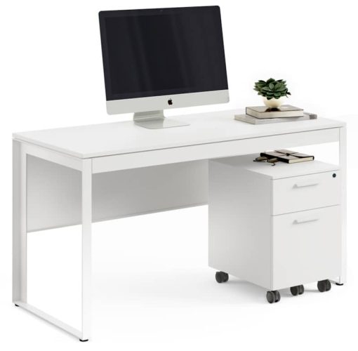 BDI Linea Satin White Office Desk - Image 6