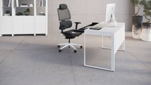 BDI Linea Satin White Office Desk - Image 3