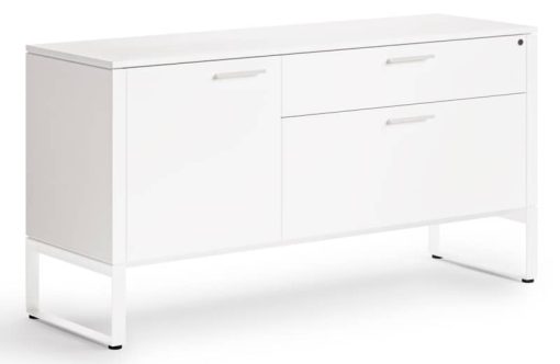 BDI Linea Satin White Multifunction Cabinet