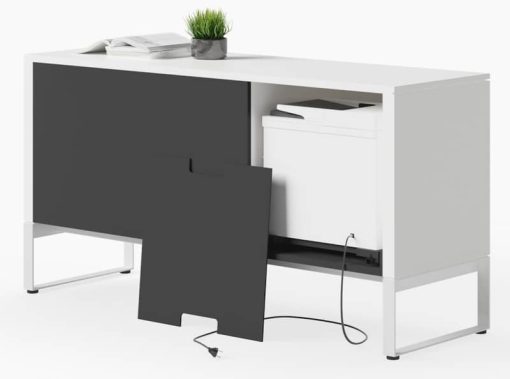 BDI Linea Satin White Multifunction Cabinet - Image 9