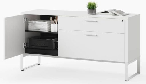 BDI Linea Satin White Multifunction Cabinet - Image 5