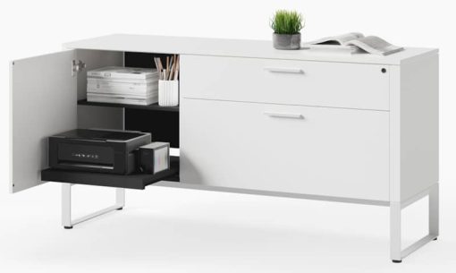 BDI Linea Satin White Multifunction Cabinet - Image 6