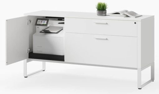 BDI Linea Satin White Multifunction Cabinet - Image 7