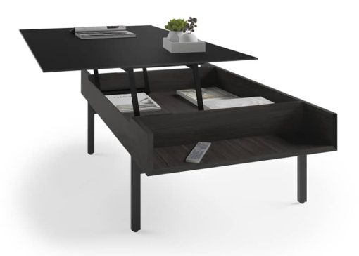 BDI Reveal 1192 Charcoal Stained Ash Lift Coffee Table - Image 3