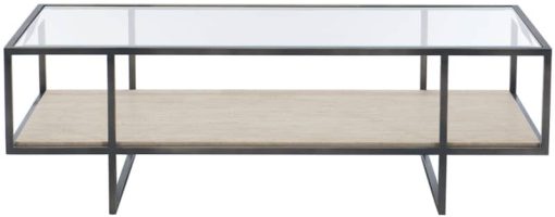 Bernhardt Harlow Metal Rectangular Cocktail Table