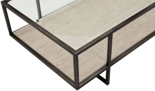 Bernhardt Harlow Metal Rectangular Cocktail Table - Image 2