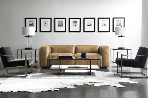 Bernhardt Harlow Metal Rectangular Cocktail Table - Image 4