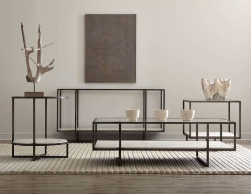 Bernhardt Harlow Metal Rectangular Cocktail Table - Image 3