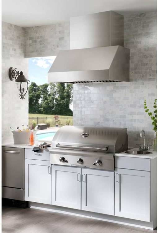 Broan Elite Pro EPD61 Series 48" Stainless Steel Pro-Style Outdoor Range Hood - Image 4