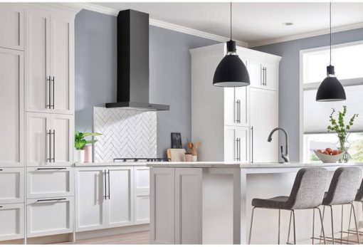 Broan Elite EW43 Series 30" Black Stainless Steel T-Style Wall Mount Chimney Range Hood - Image 5